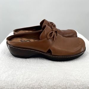 Soft Walk Women's Brown Leather Modesto Clog Slip-On Comfort Shoes Size:  7.5N